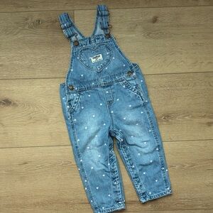 OshKosh B'gosh Light Blue Denim Heart Overalls